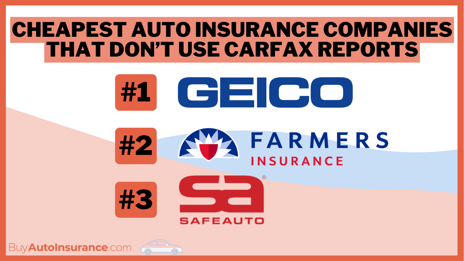 Cheapest Auto Insurance Companies That Don’t Use CARFAX Reports: Geico, Farmers, and Safe Auto